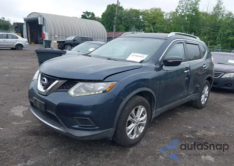 2016 Nissan Rogue Sv из США, поврежденный, VIN KNMAT2MVXGP604119